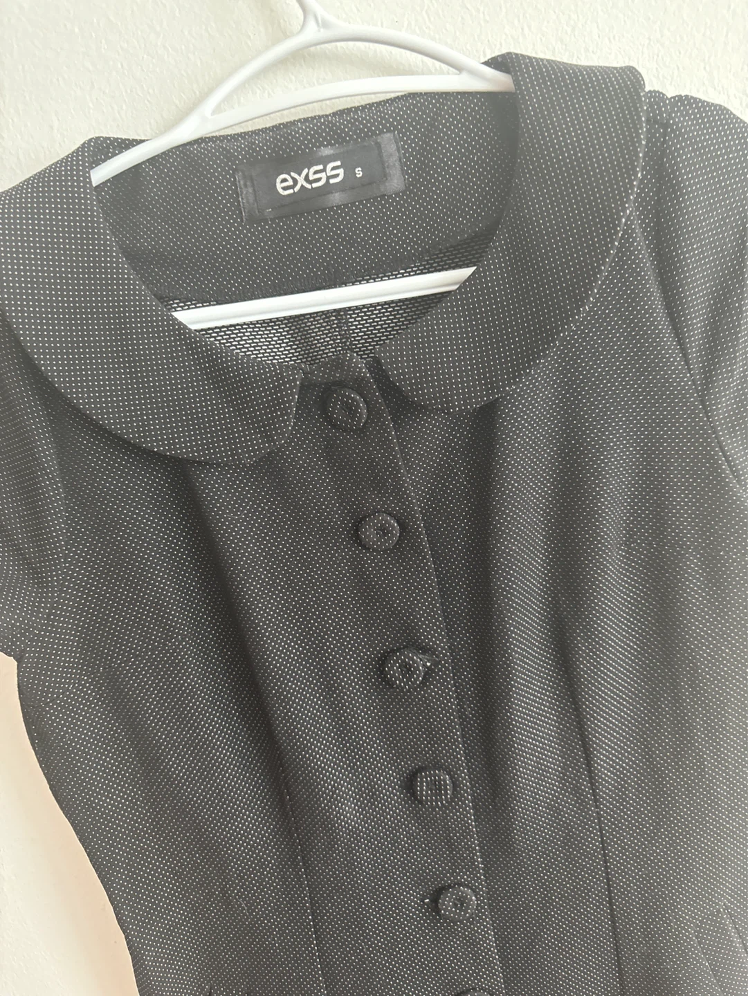 Exss Black Japanese Polka Dot Dress - Size S - photo 2