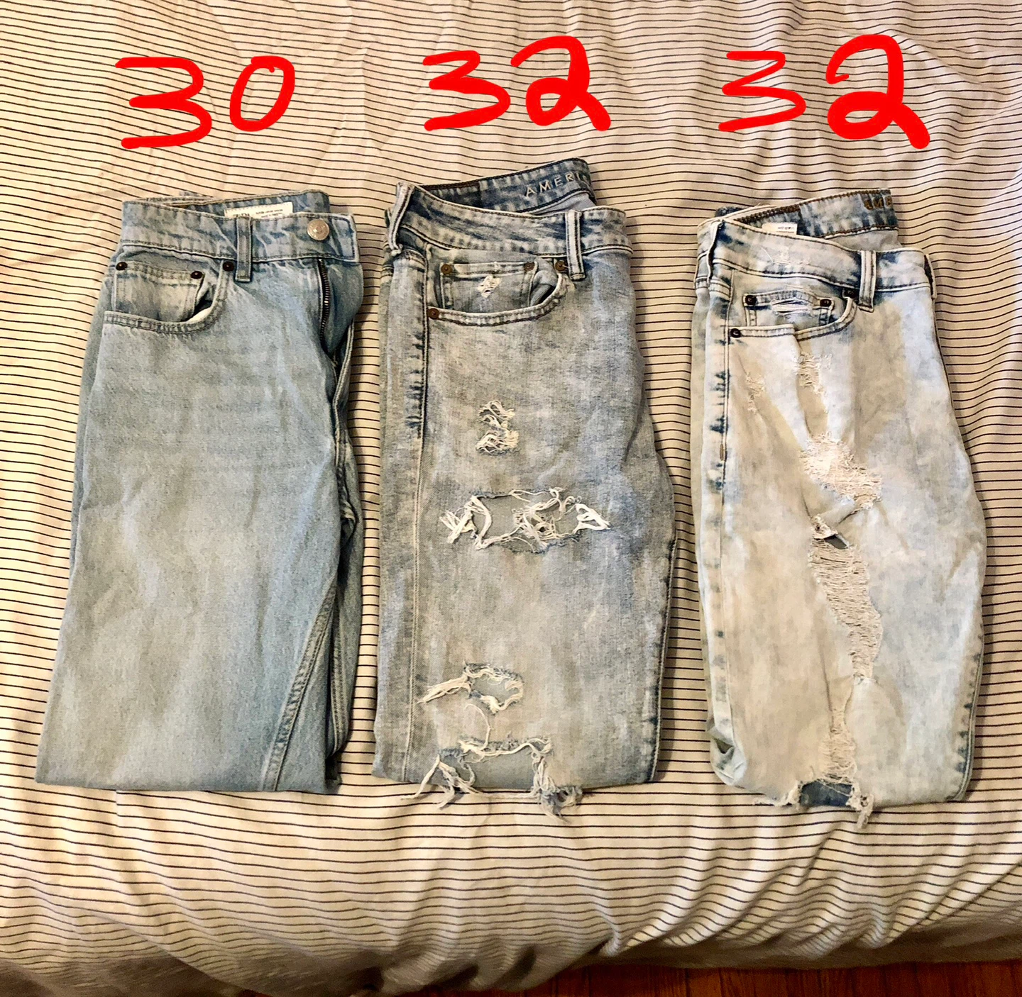 3 Pairs - Mens Ripped/Distressed Skinny Jeans - photo 2