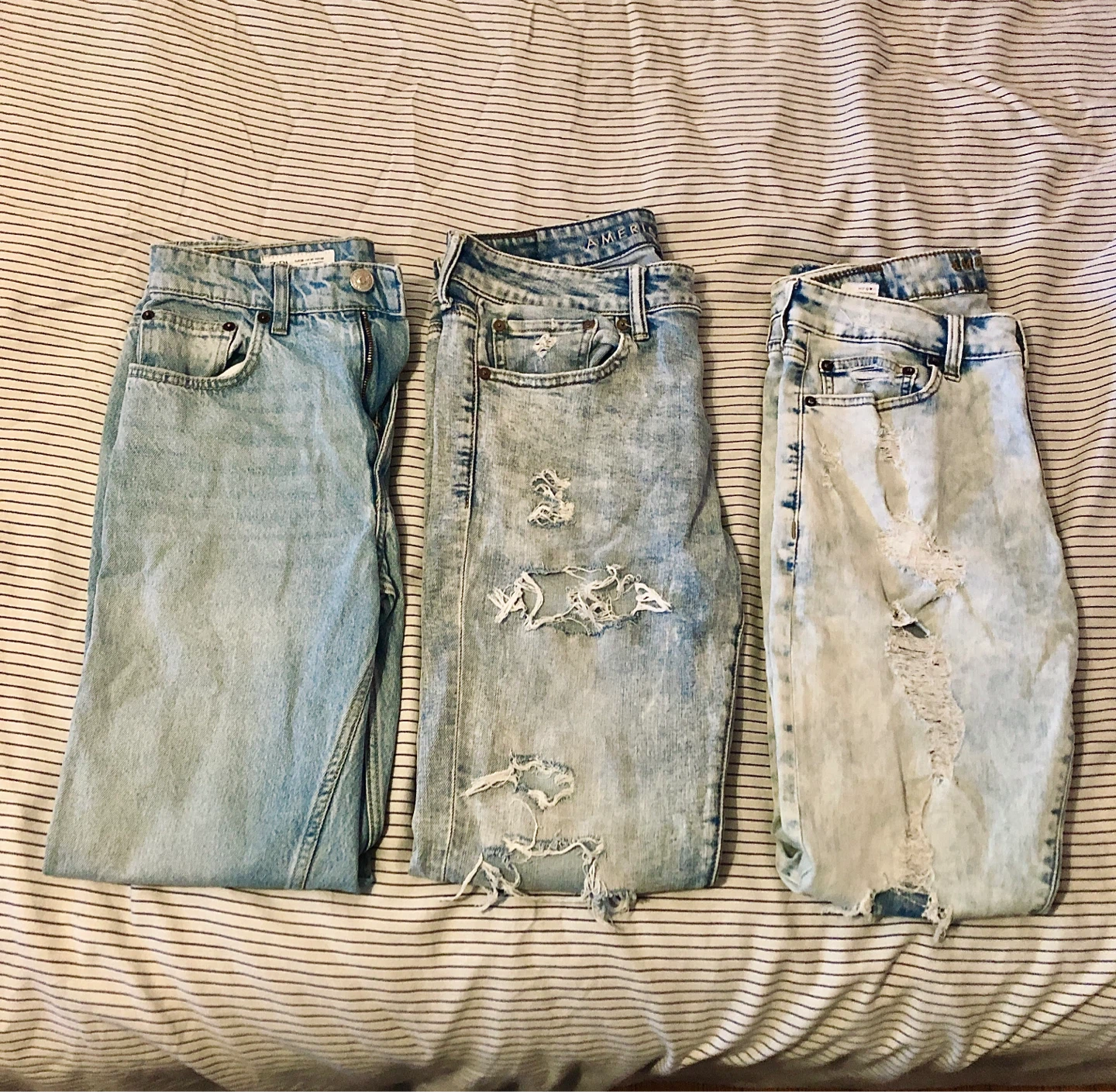 3 Pairs - Mens Ripped/Distressed Skinny Jeans