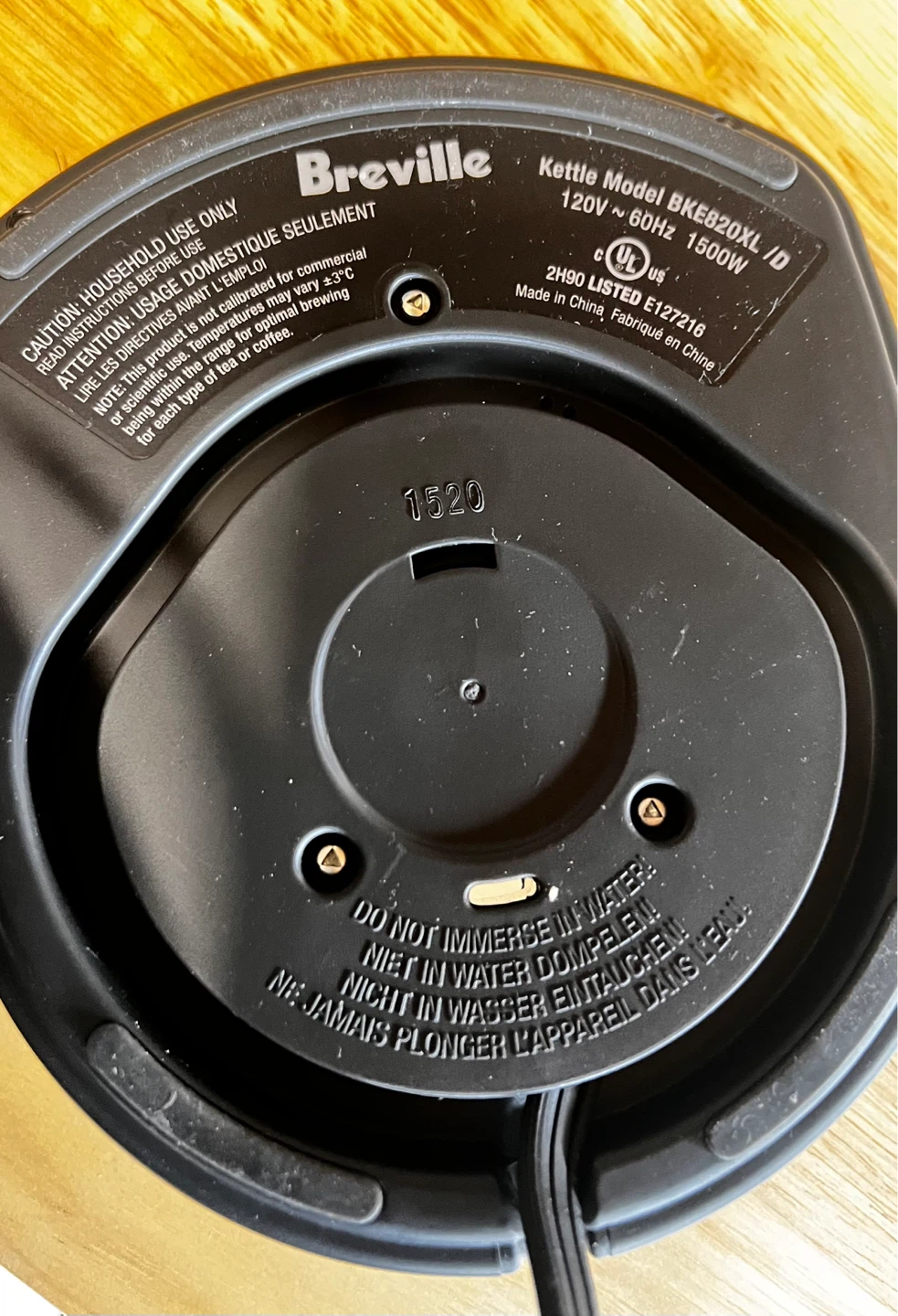 Breville Kettle Model BKE820XL - photo 3