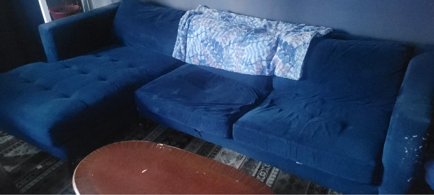 Blue Sectional Sofa - photo 2