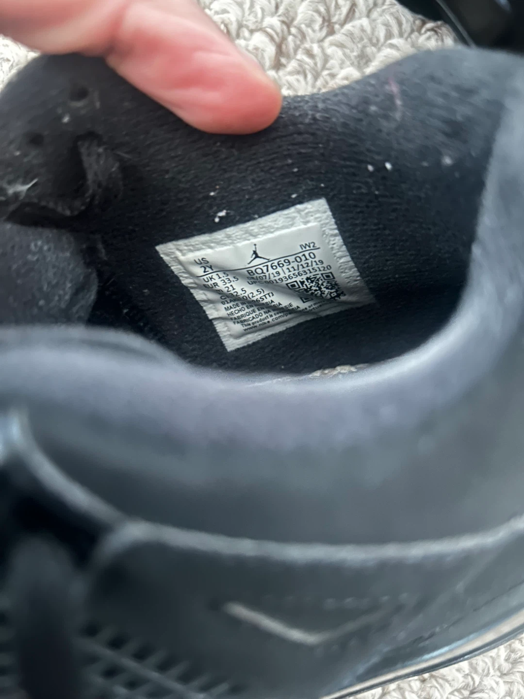 Jordan 4 "Black Cat" Shoes 2Y - photo 4