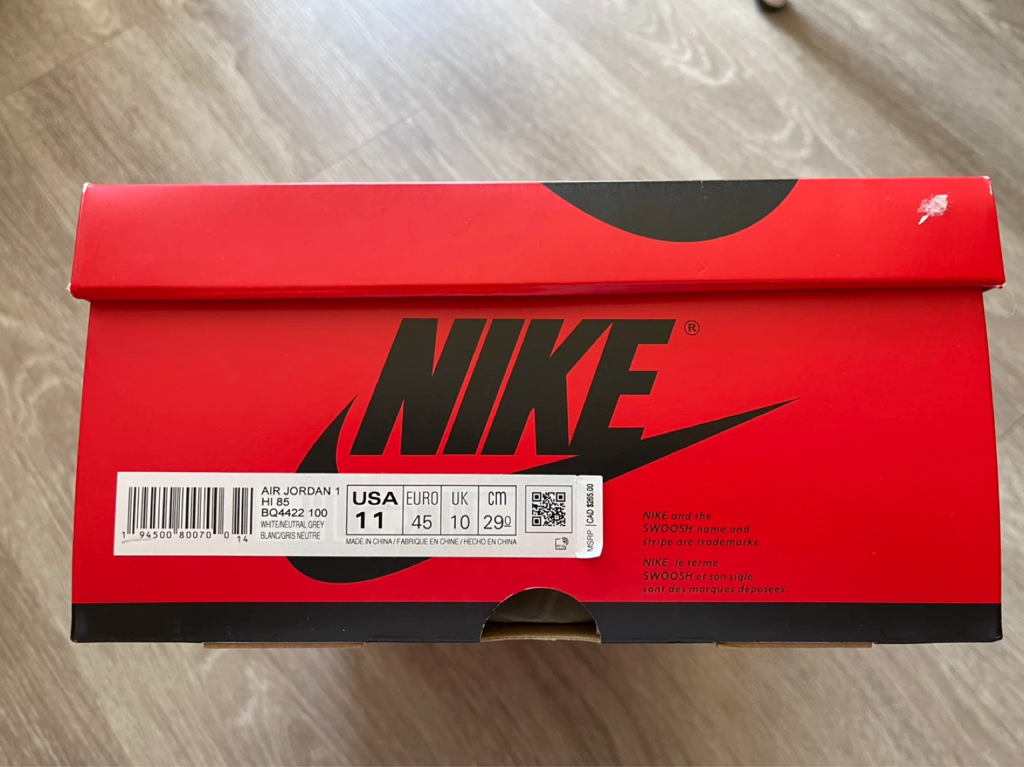 Nike Air Jordan 1 High OG "True Blue" Sneakers Size 11 - photo 2