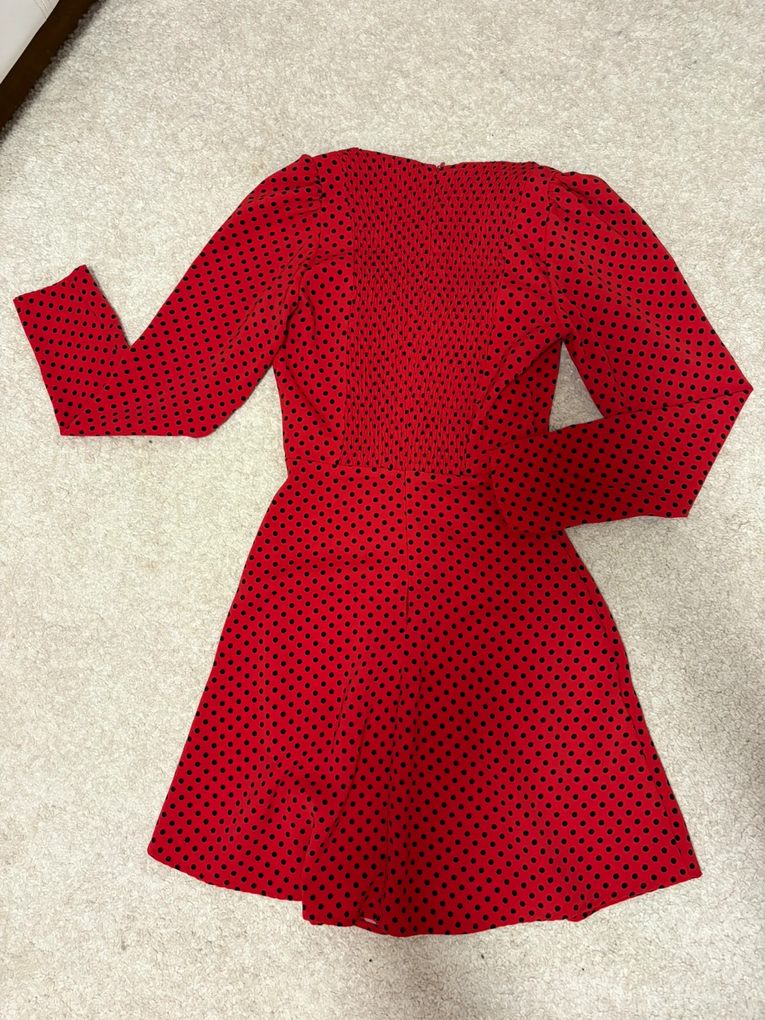 ZARA Red Polka Dot Mini Dress - photo 5