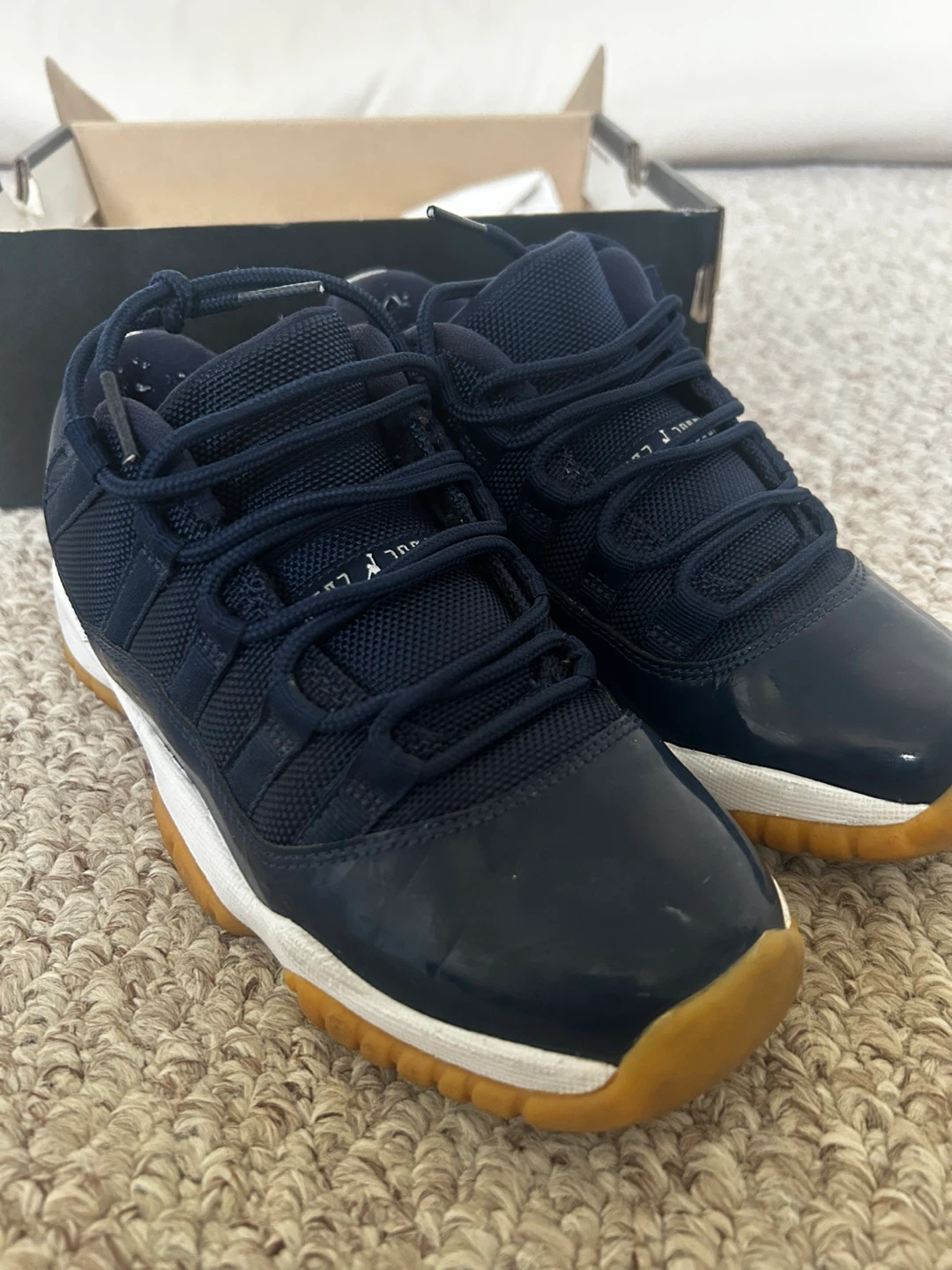 Nike Air Jordan 11 Low Navy Gum 4Y Kids - photo 2
