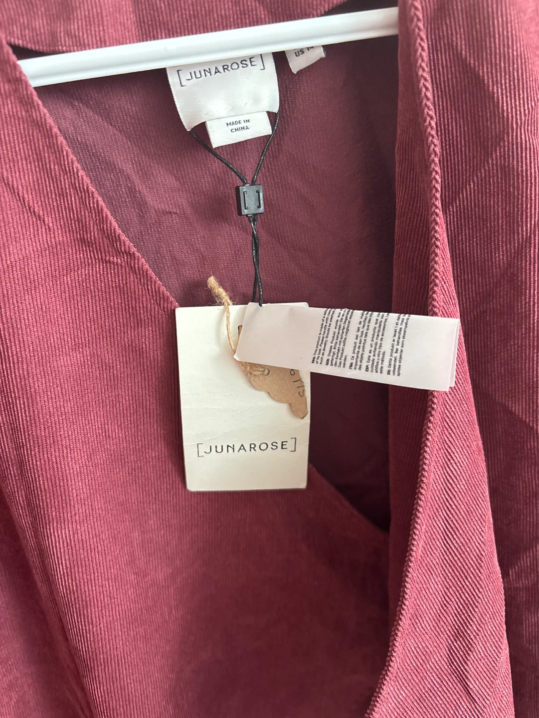 JUNAROSE Cardigan - Burgundy Corduroy - photo 3