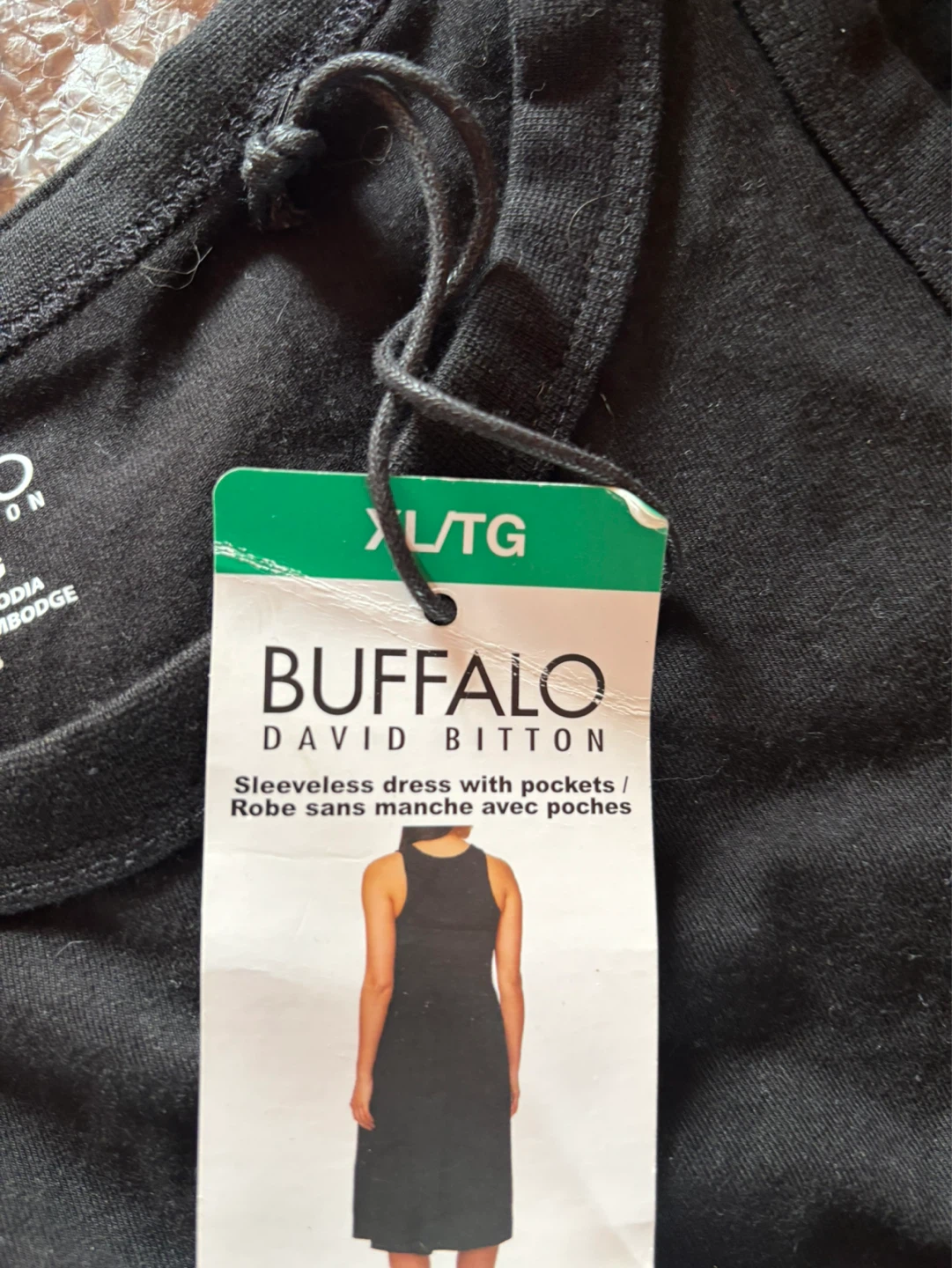 Buffalo David Bitton Sleeveless Black Dress with Pockets XL/TG - photo 3