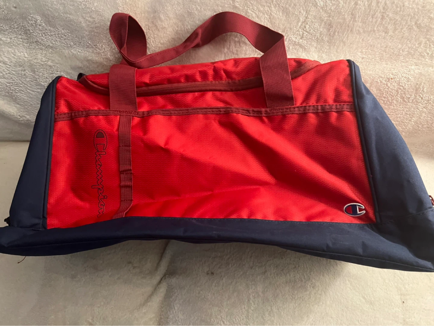 Champion Red & Navy Duffel Bag