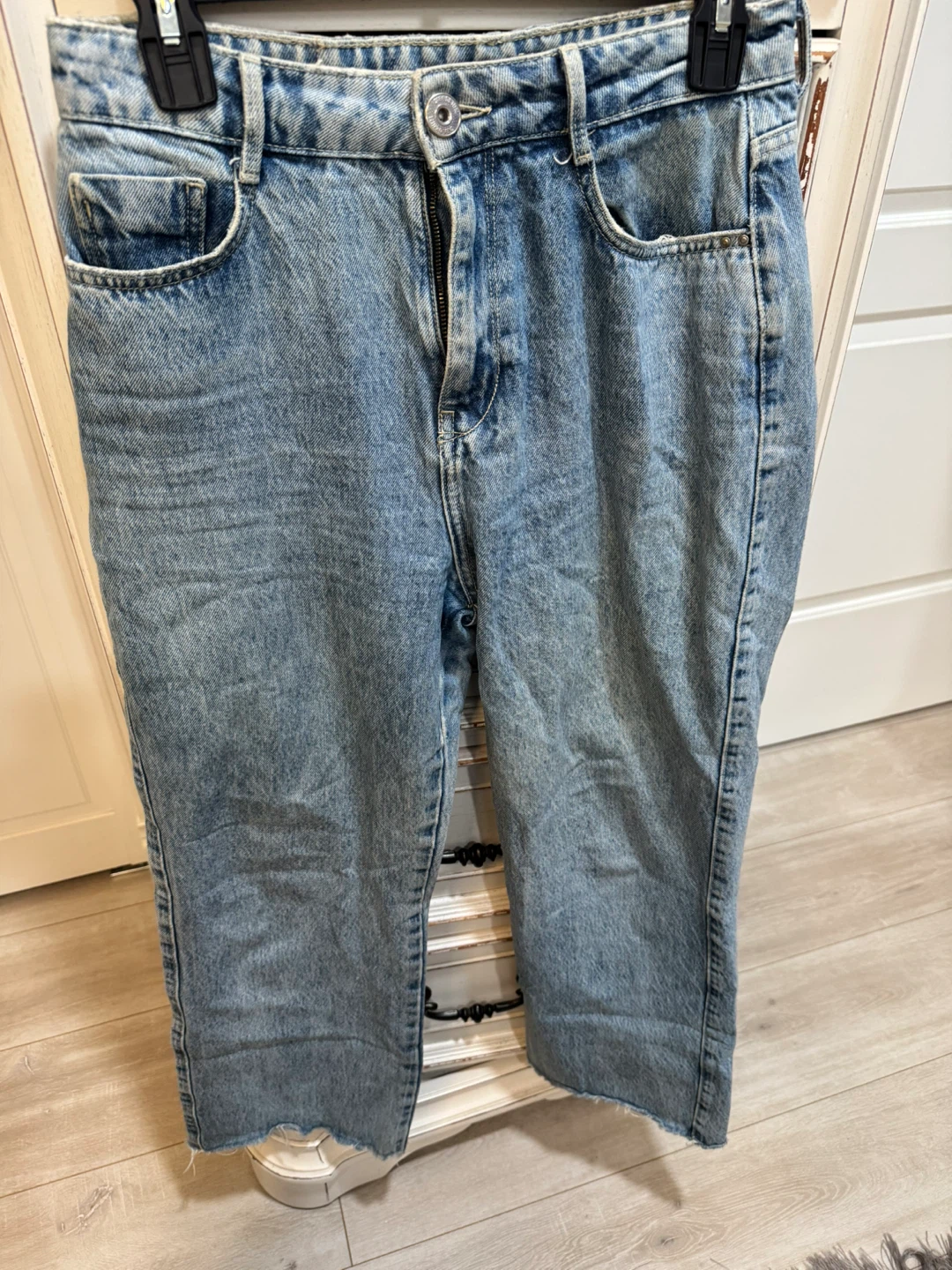 Zara Women Light Wash Wide Leg Jeans - photo 3