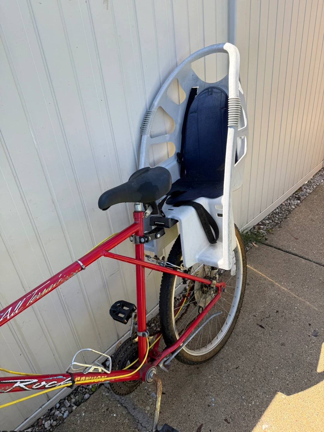 Red GT Rock Mountain Bike with Child Seat for parts - photo 2