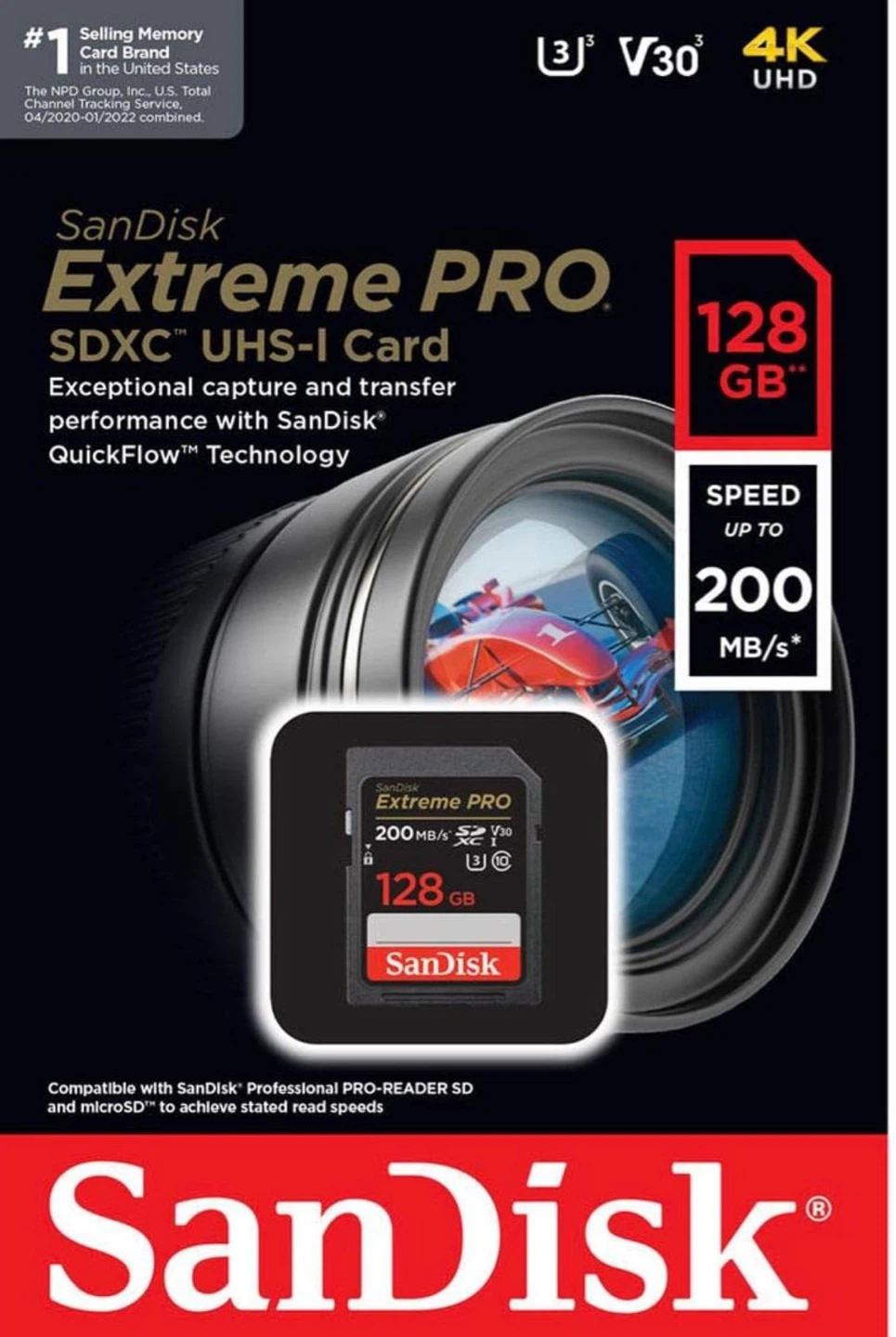 SanDisk 128GB Extreme PRO UHS-I SDXC Memory Card