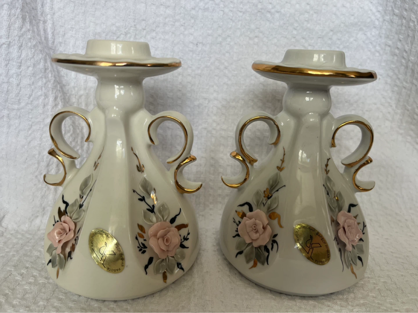 Fenix Kislovodsk porcelain decorative vases