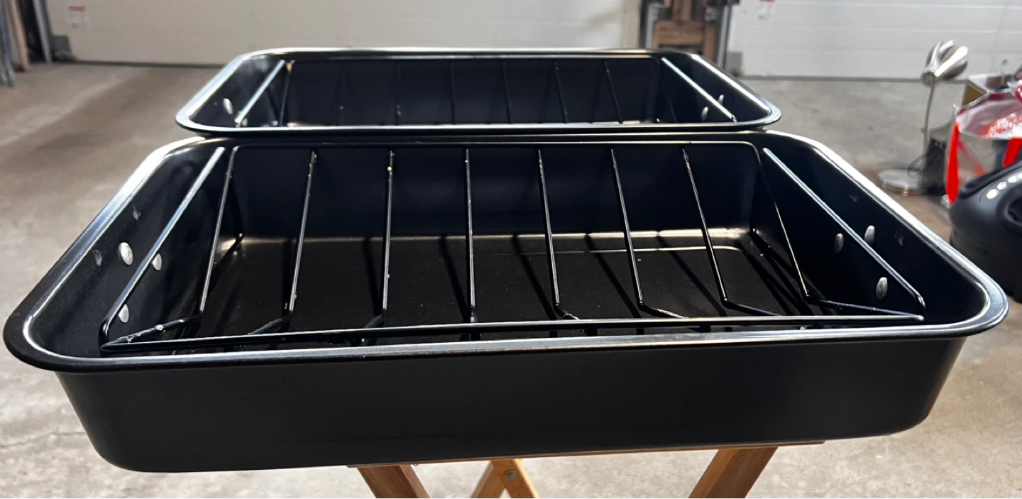 Set of 2 Roasting Pan with Rack - photo 4