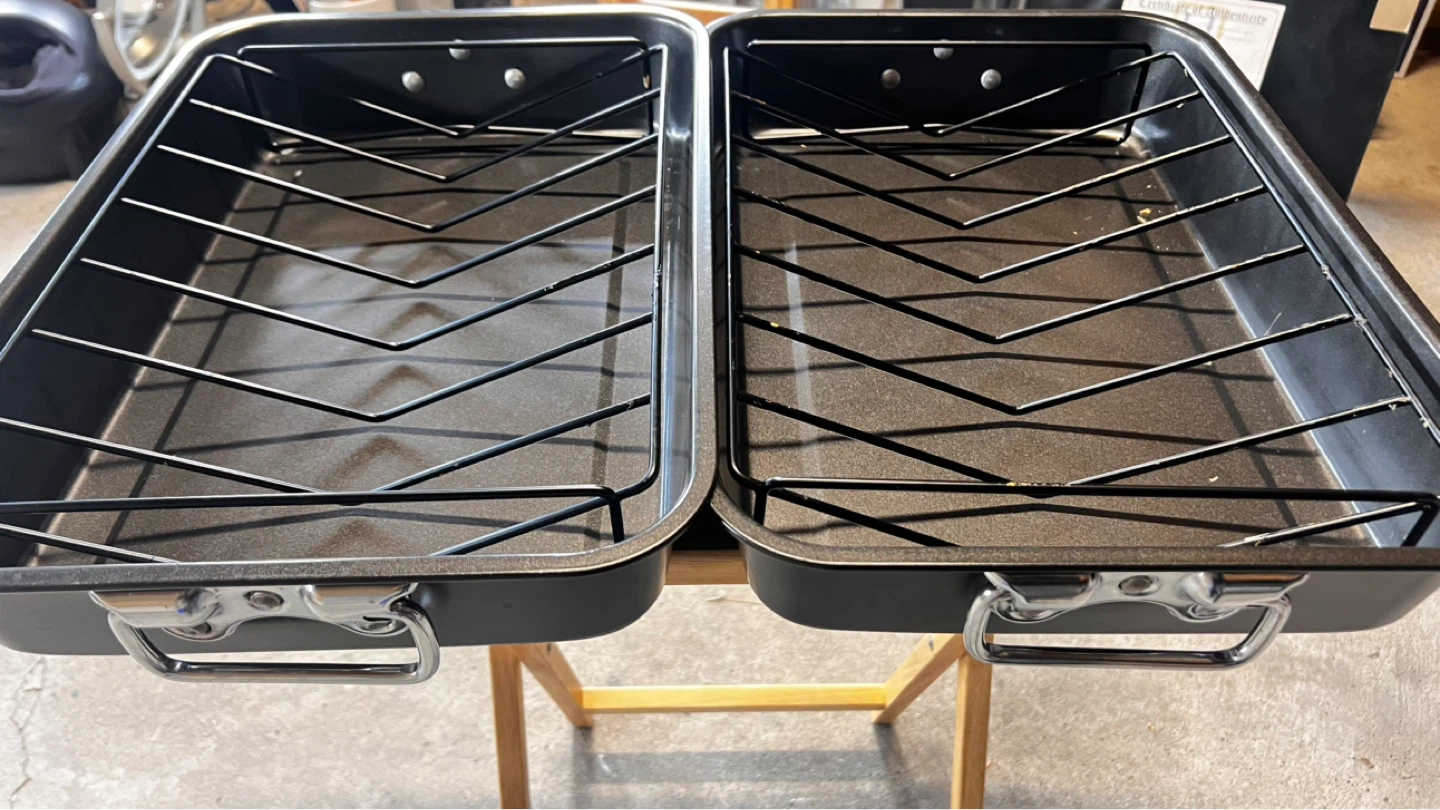 Set of 2 Roasting Pan with Rack - photo 5