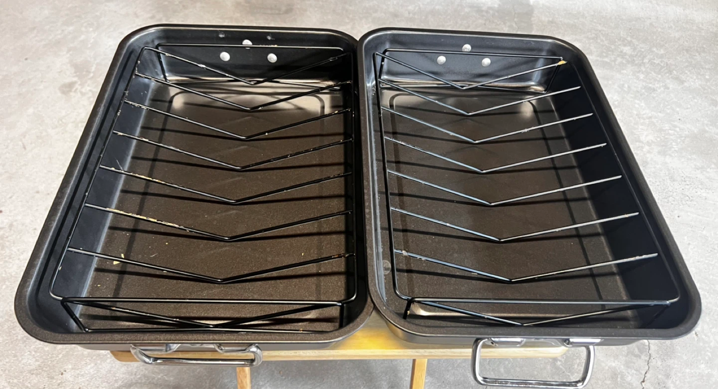 Set of 2 Roasting Pan with Rack