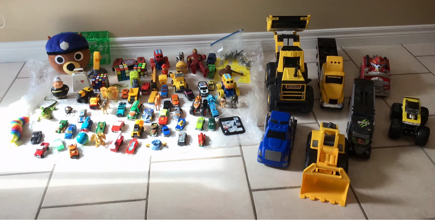 Assorted Toy Lot - Cars, Robots, and More!