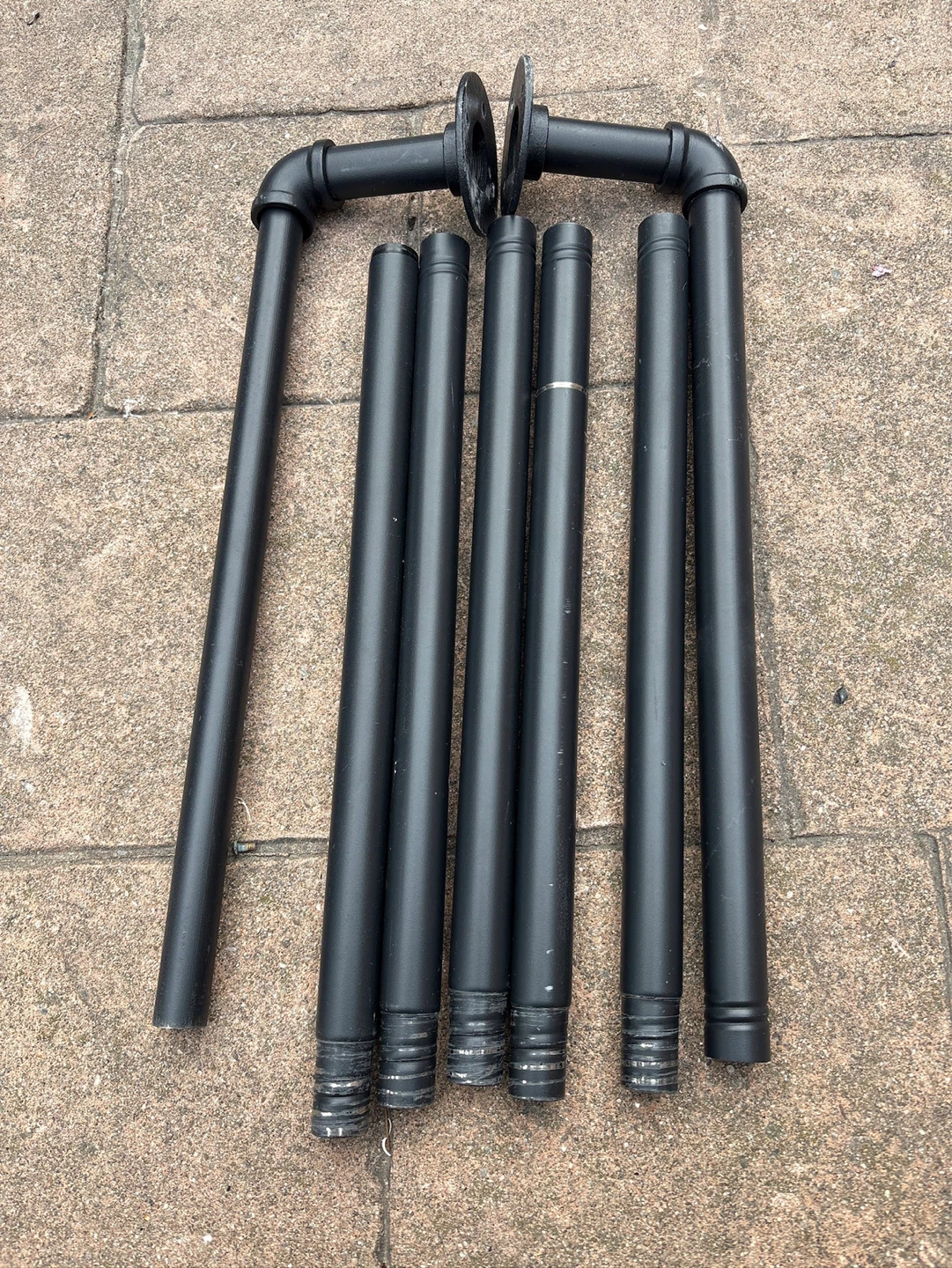 Metal Pipe Style Railing/Curtain Rod.