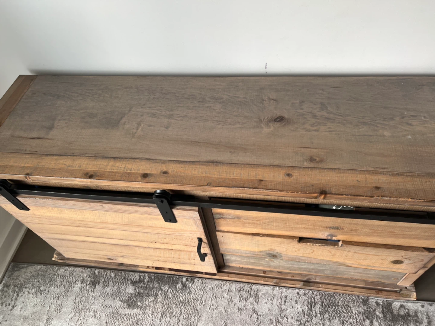 Rustic Wood Barn Door Dresser - photo 2