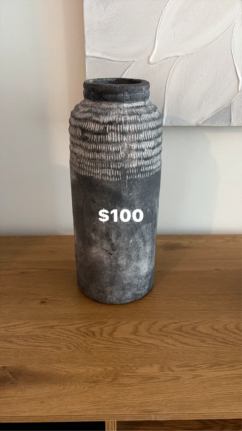Large textured decorative vase
