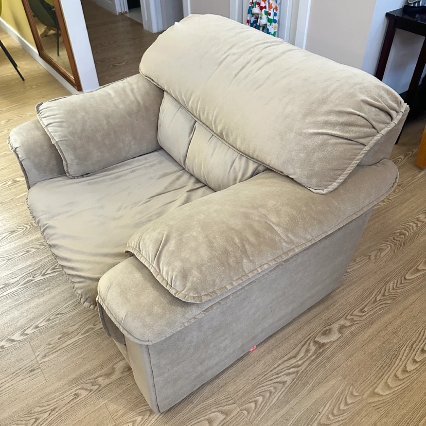 Oversized Beige/Taupe Lounge Chair Sofa (CAN DELIVER) - photo 2