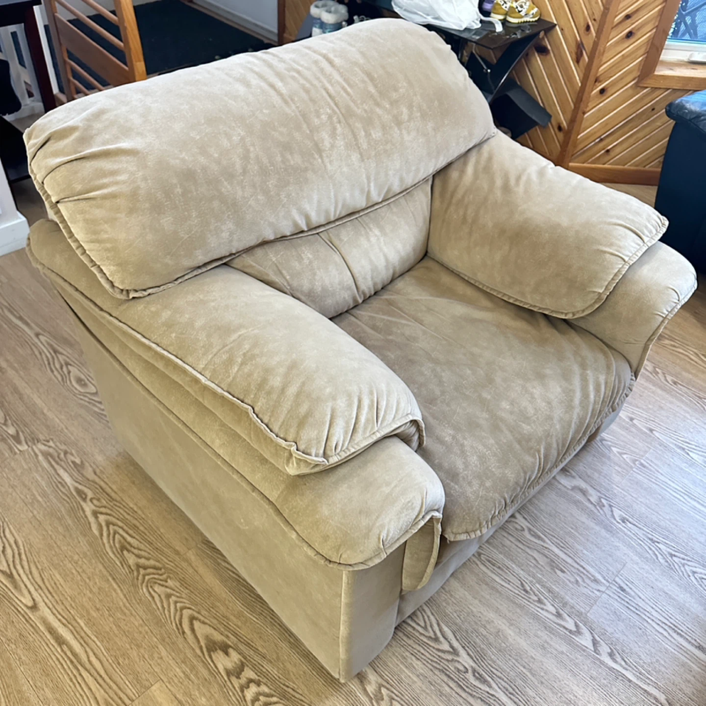 Oversized Beige/Taupe Lounge Chair Sofa (CAN DELIVER) - photo 3