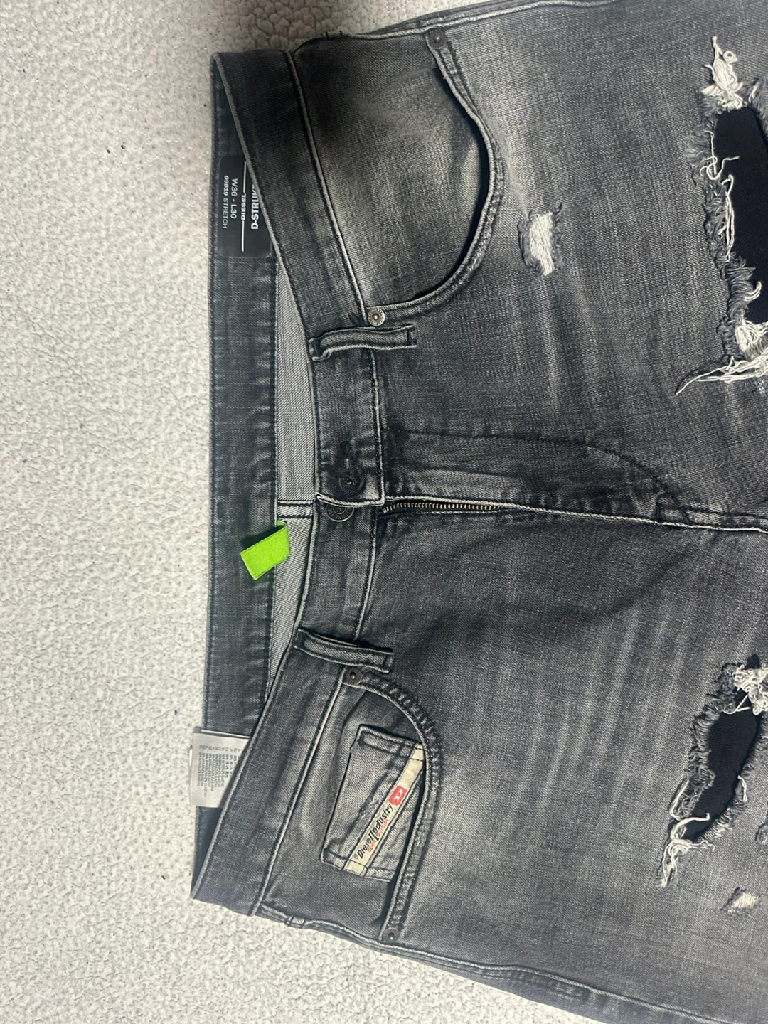 Diesel Men's D-STRUKT Slim Fit Jeans - Grey, Size 32x30 - photo 3