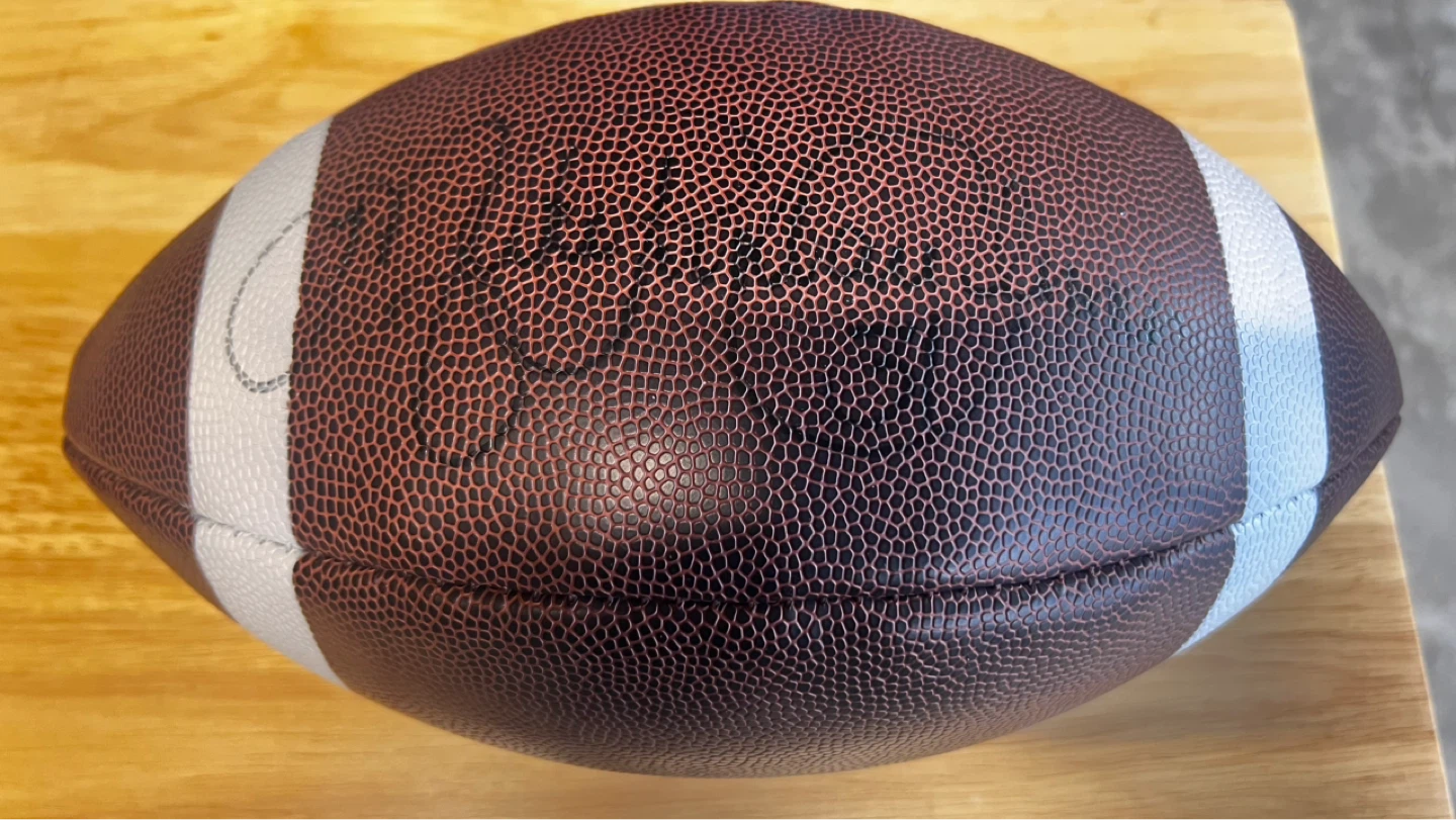 Wilson CFL Canadian Football Signed by Mike Pinball Clemons