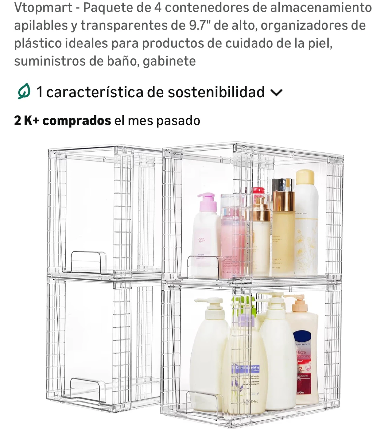 Contenedor organizador de caja de cajón de almacenamiento