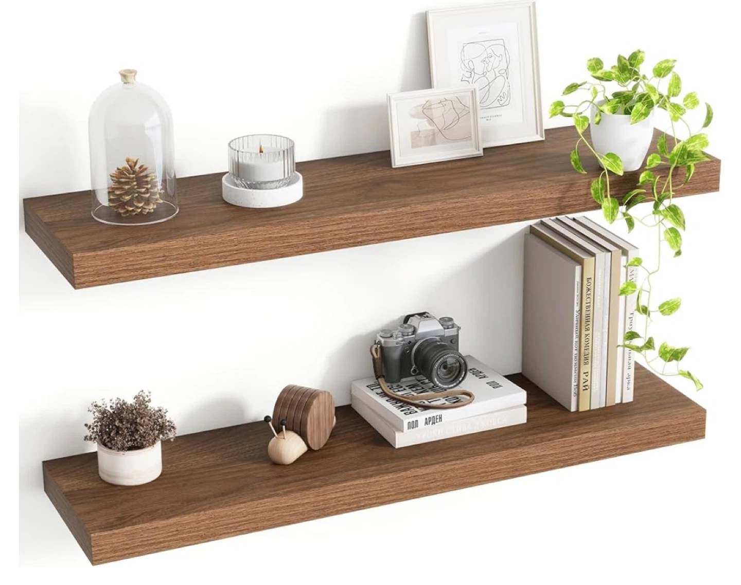30-inch Floating Shelf - Walnut Finish