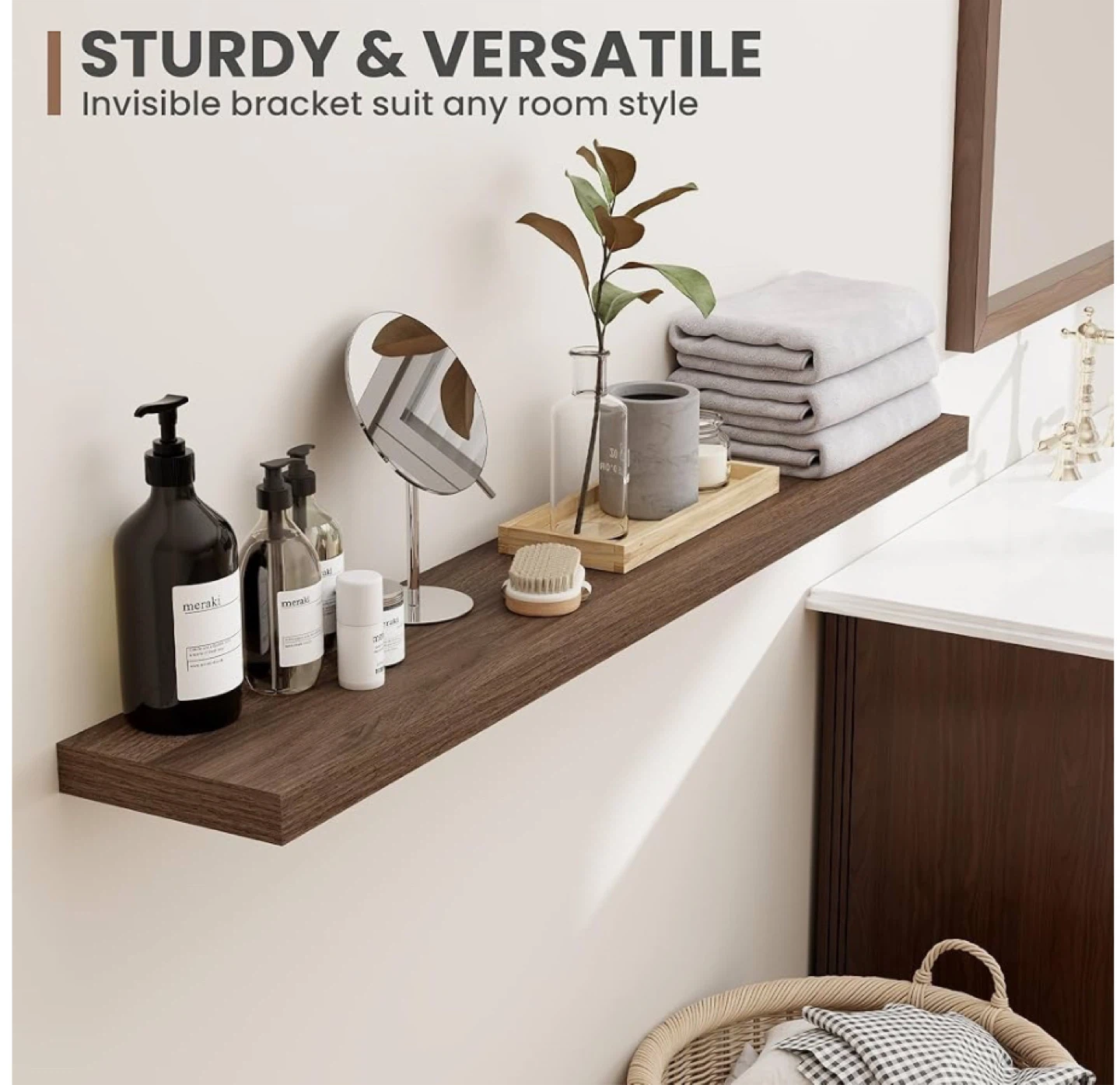 30-inch Floating Shelf - Walnut Finish - photo 3