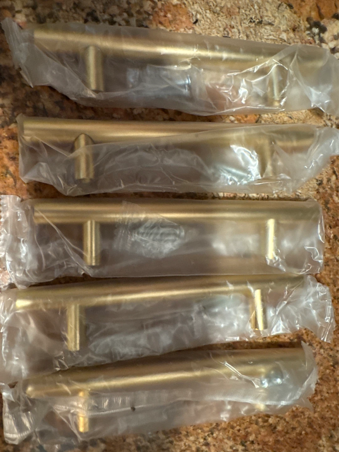 3-3/4 5 Pack Cabinet Drawer Pulls Handles - Brushed Gold