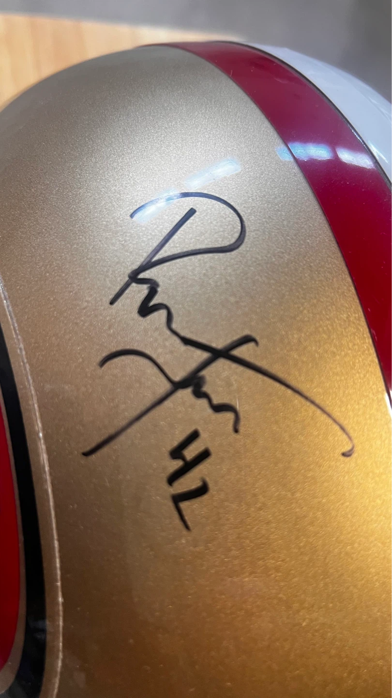 HOF Ronnie Lott San Francisco 49ers Full Size Helmet SIGNED - photo 4