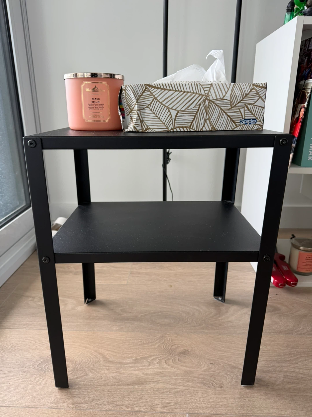 Black 2-Tier Side Table