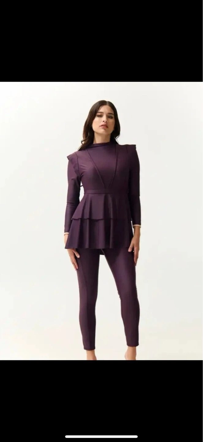 LANUUK Serena Swim Dress & Pants - PLUM (Size Large) - photo 3