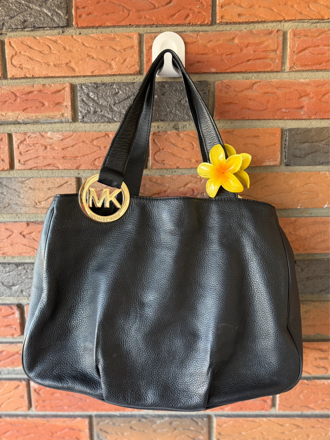 Michael Kors Black Leather Tote Bag
