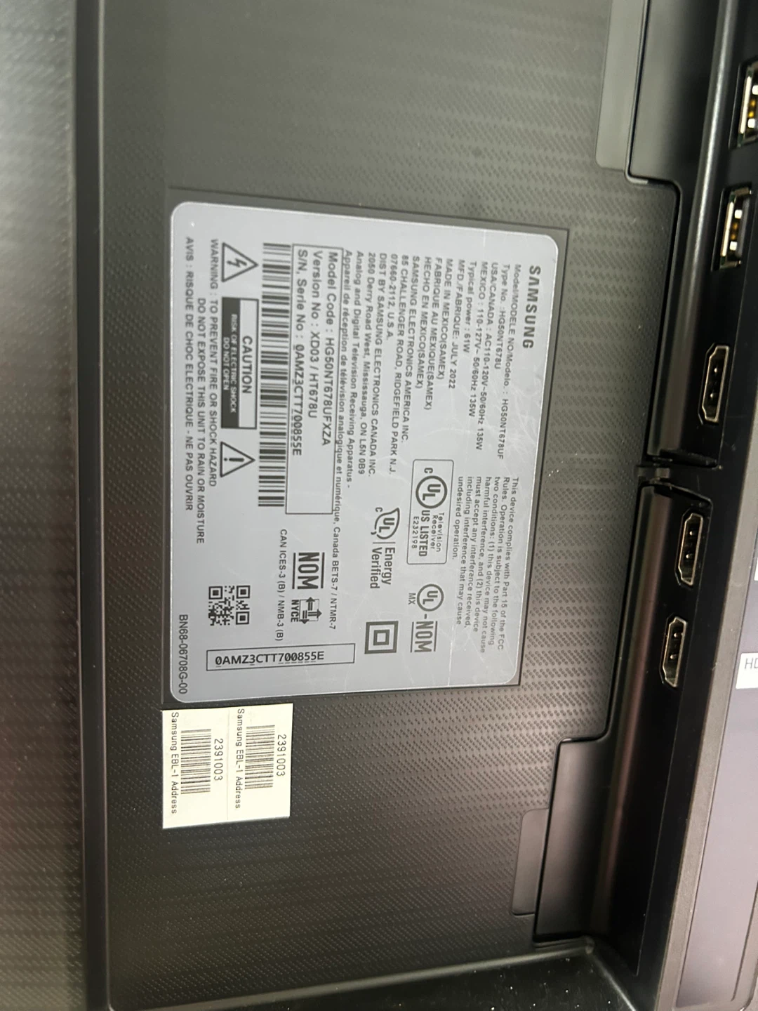 Samsung wall mount Tv - photo 2