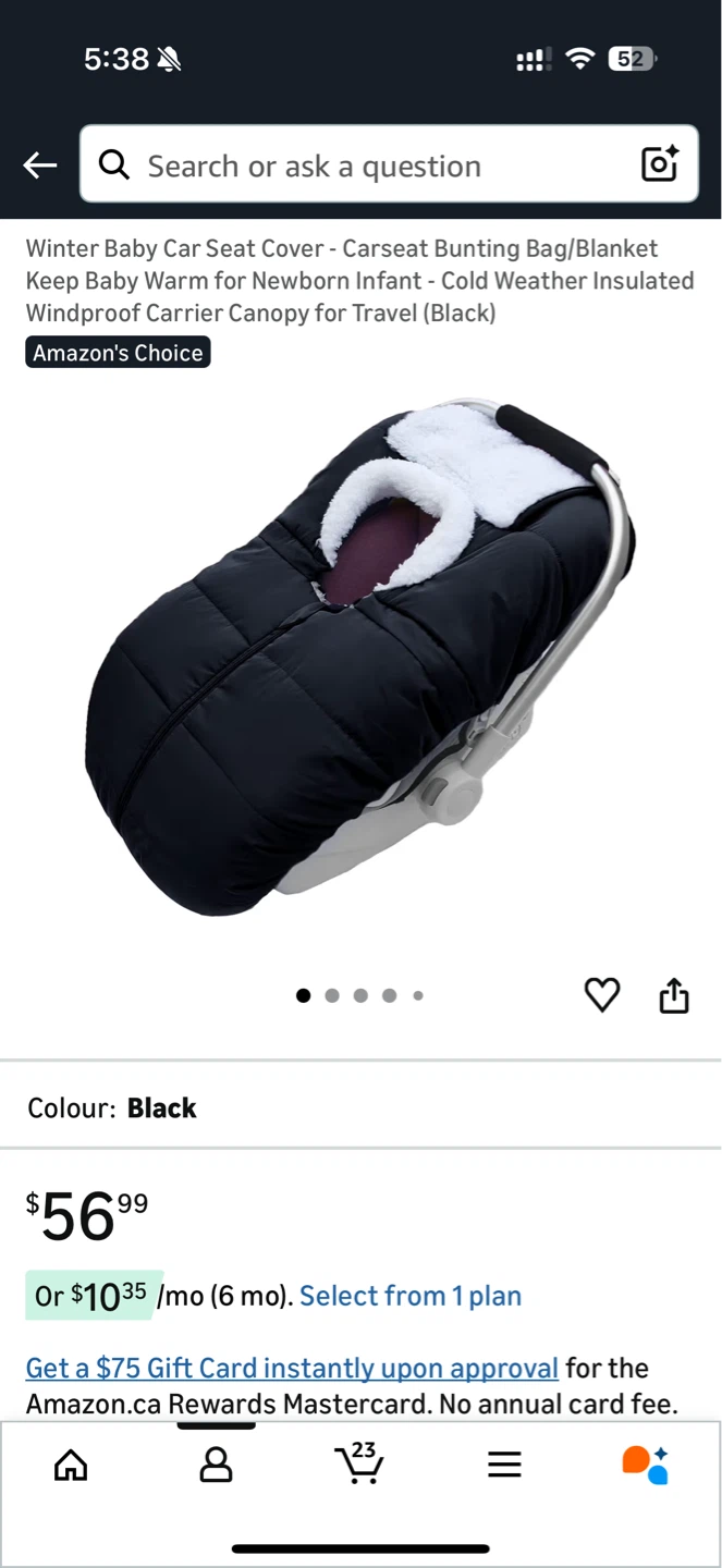 Winter Baby Car Seat Cover Carrier Canopy