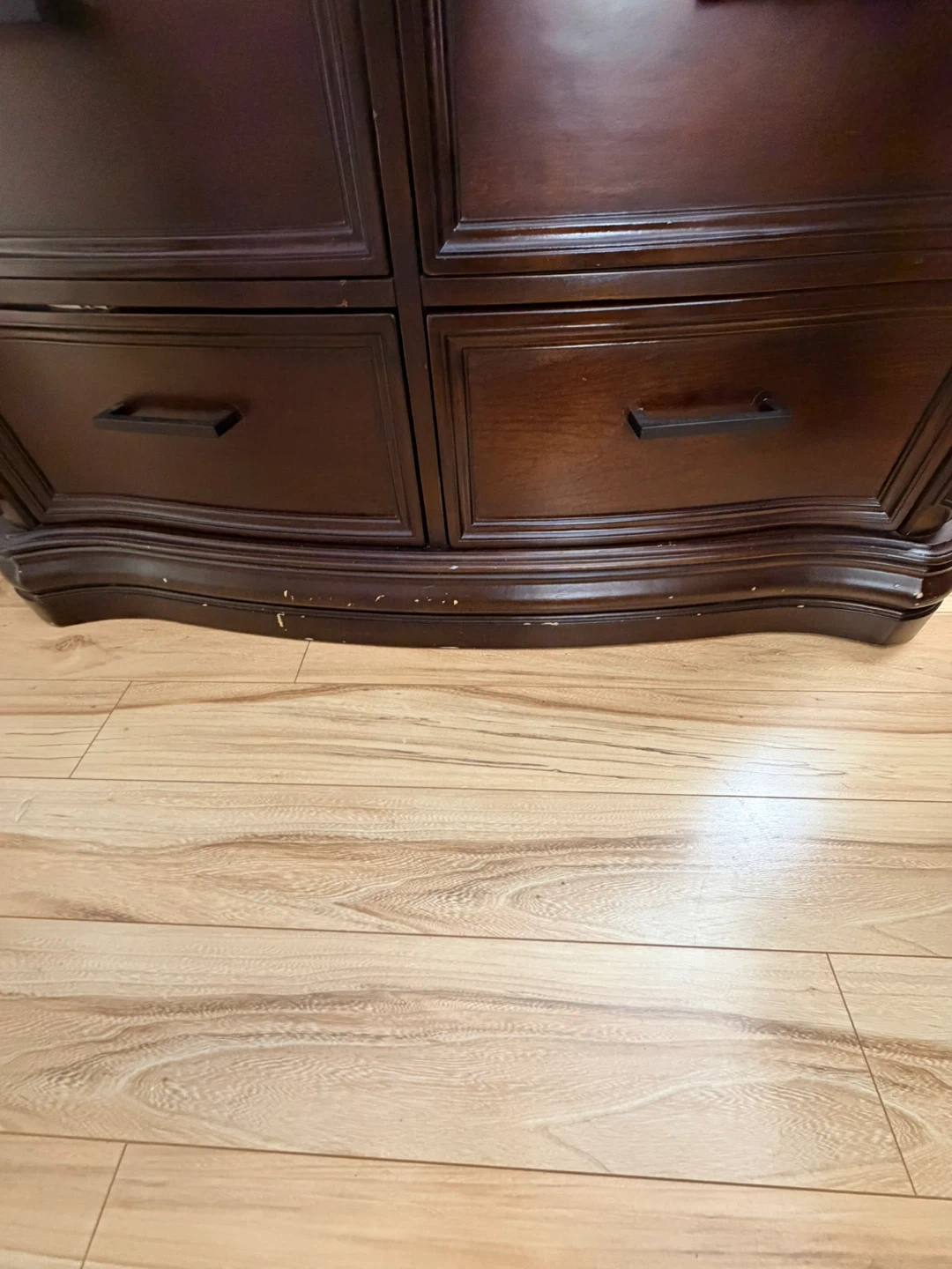 Dark Wood Dresser with 6 Drawers