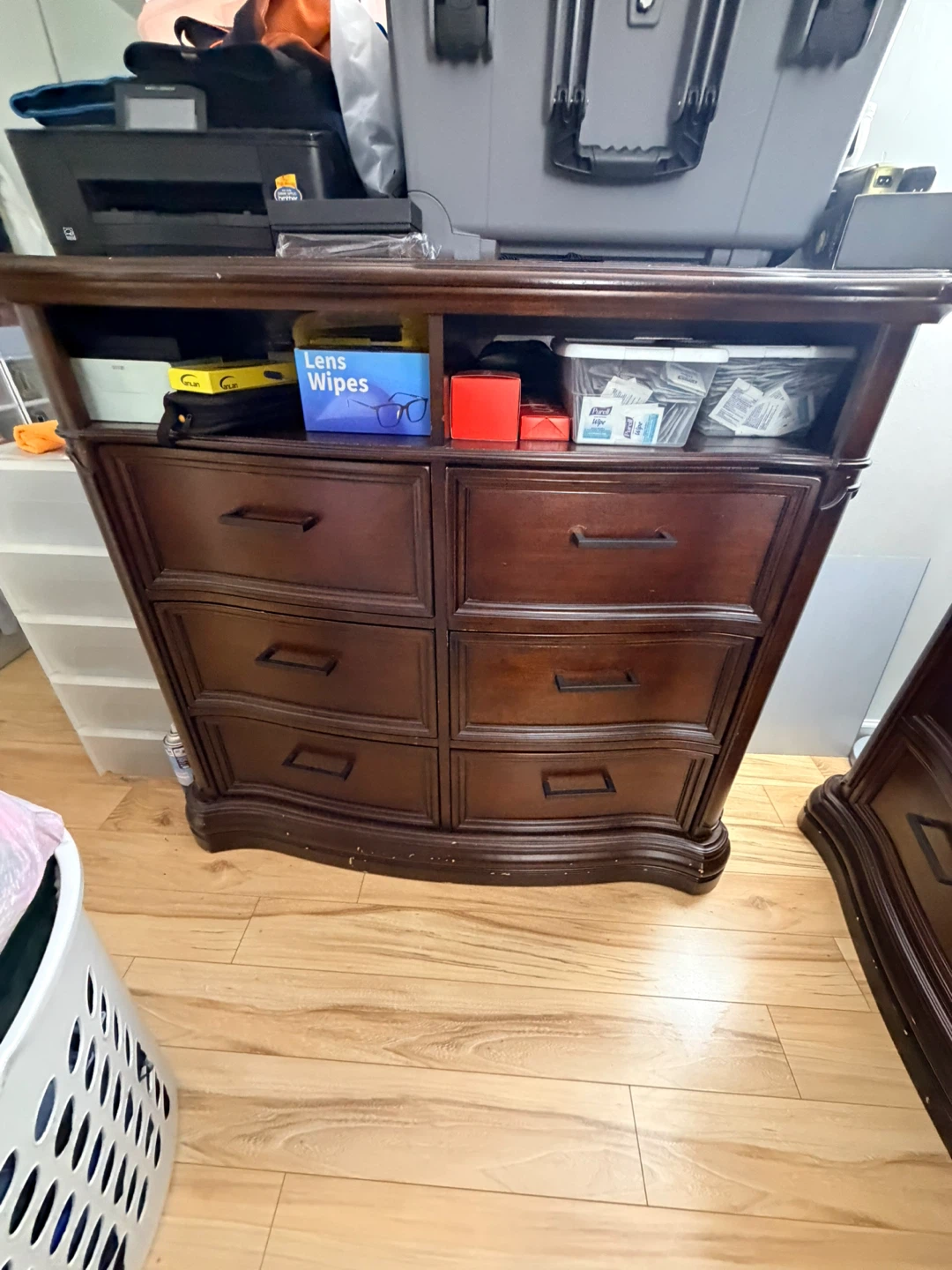Dark Wood Dresser with 6 Drawers - photo 2