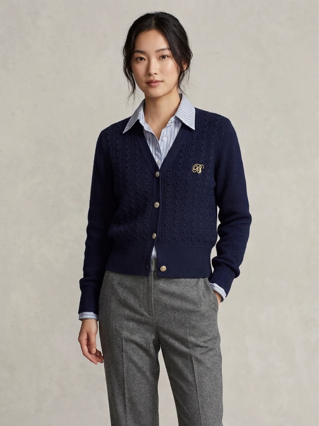 Women’s Preppy Style 2-in-1 Layered Sweater - photo 5