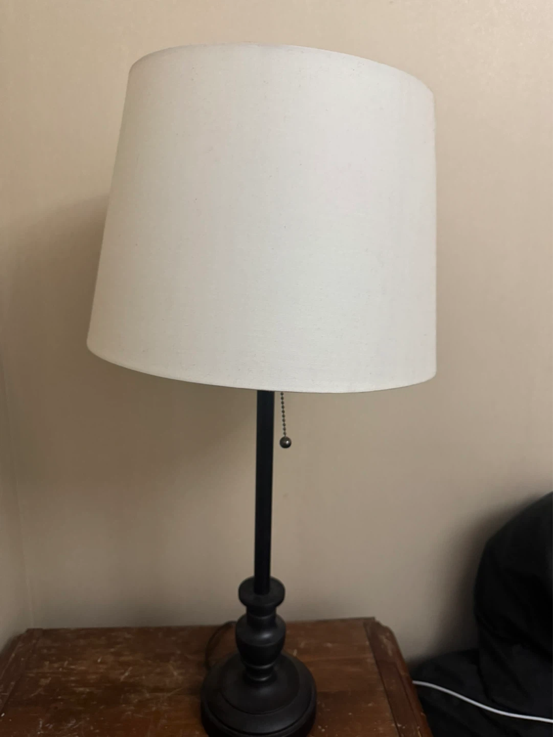 Table Lamp with White Shade