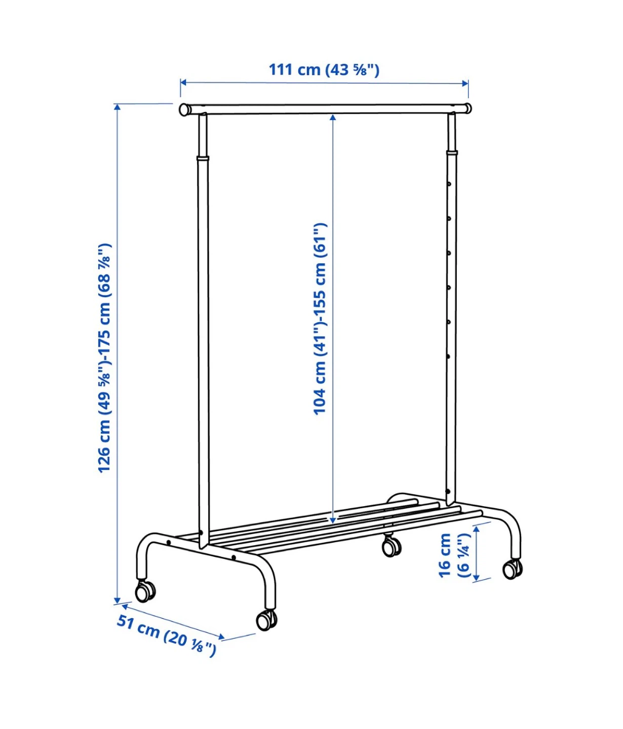 IKEA RIGGA Clothing Rack - photo 2
