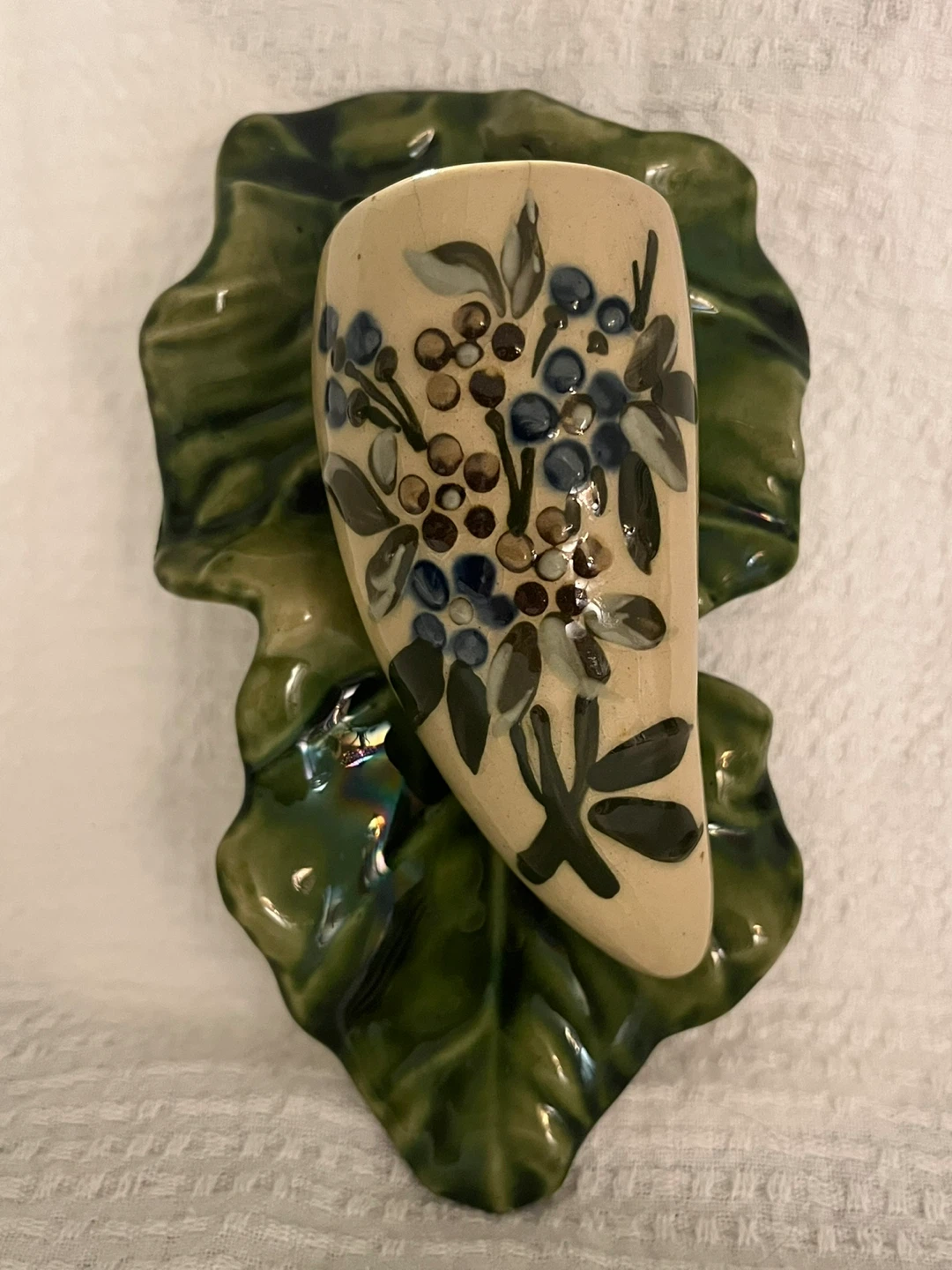 Allee Vale Devon England Ceramic Flower Wall Pocket Vase