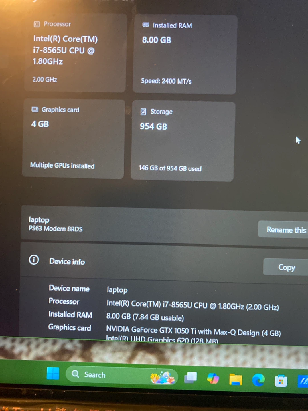 MSI PS63 Modern 8RDS Laptop **read full ad** - photo 4