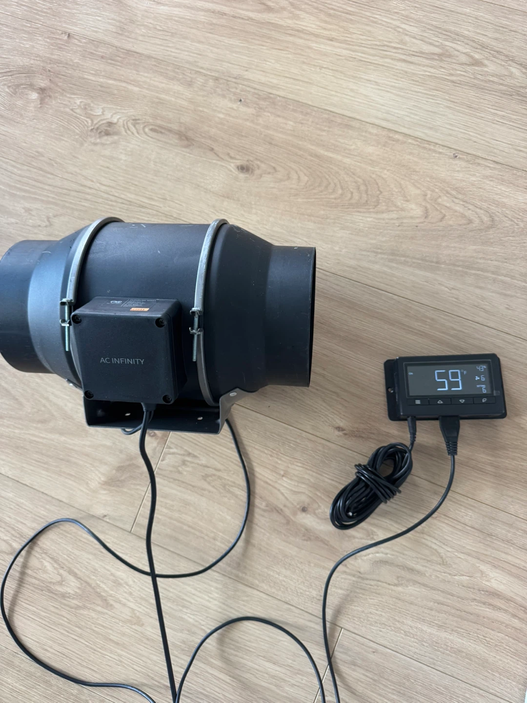 AC Infinity CLOUDLINE T6 Inline Fan with filter