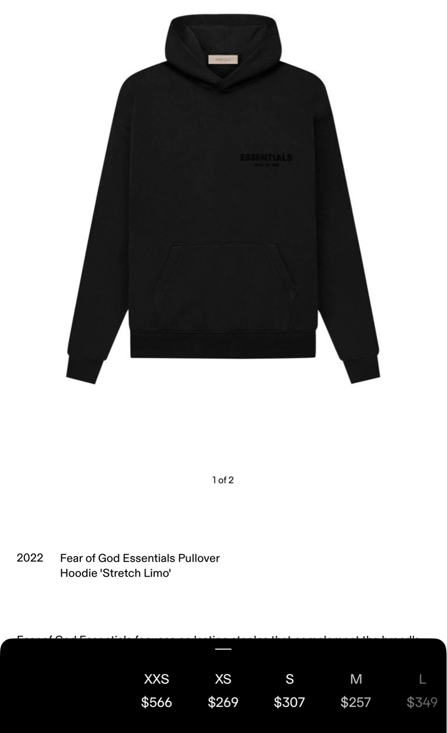 Fear of God Essentials Pullover Hoodie 'Stretch Limo'