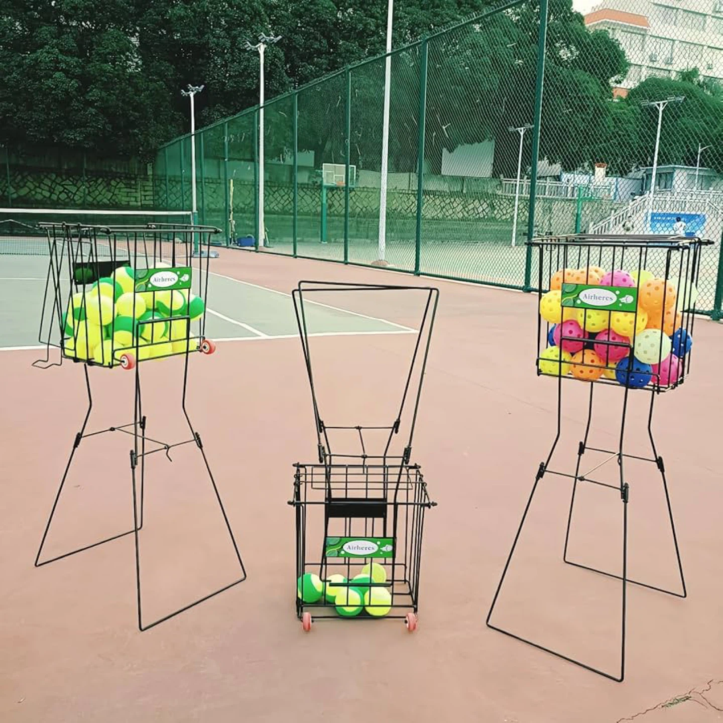 Airhercs Tennis Ball Basket Cart