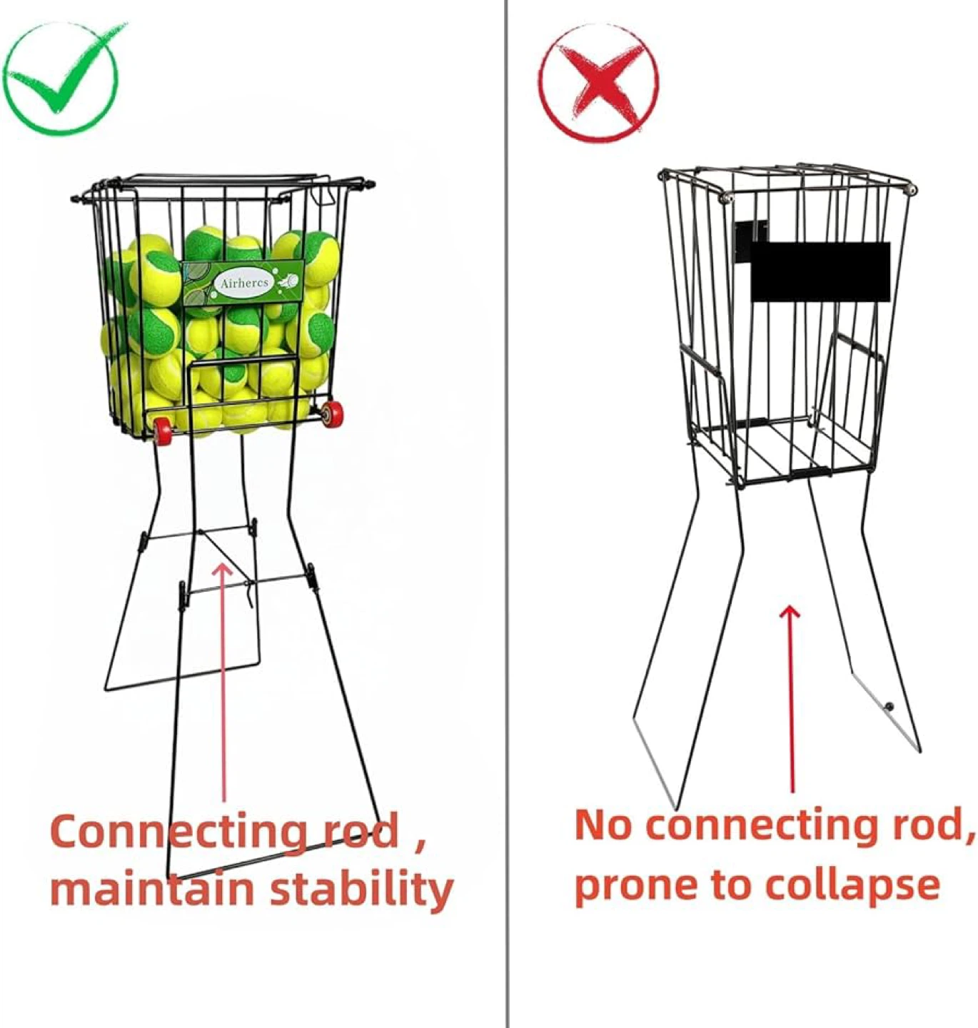 Airhercs Tennis Ball Basket Cart - photo 3