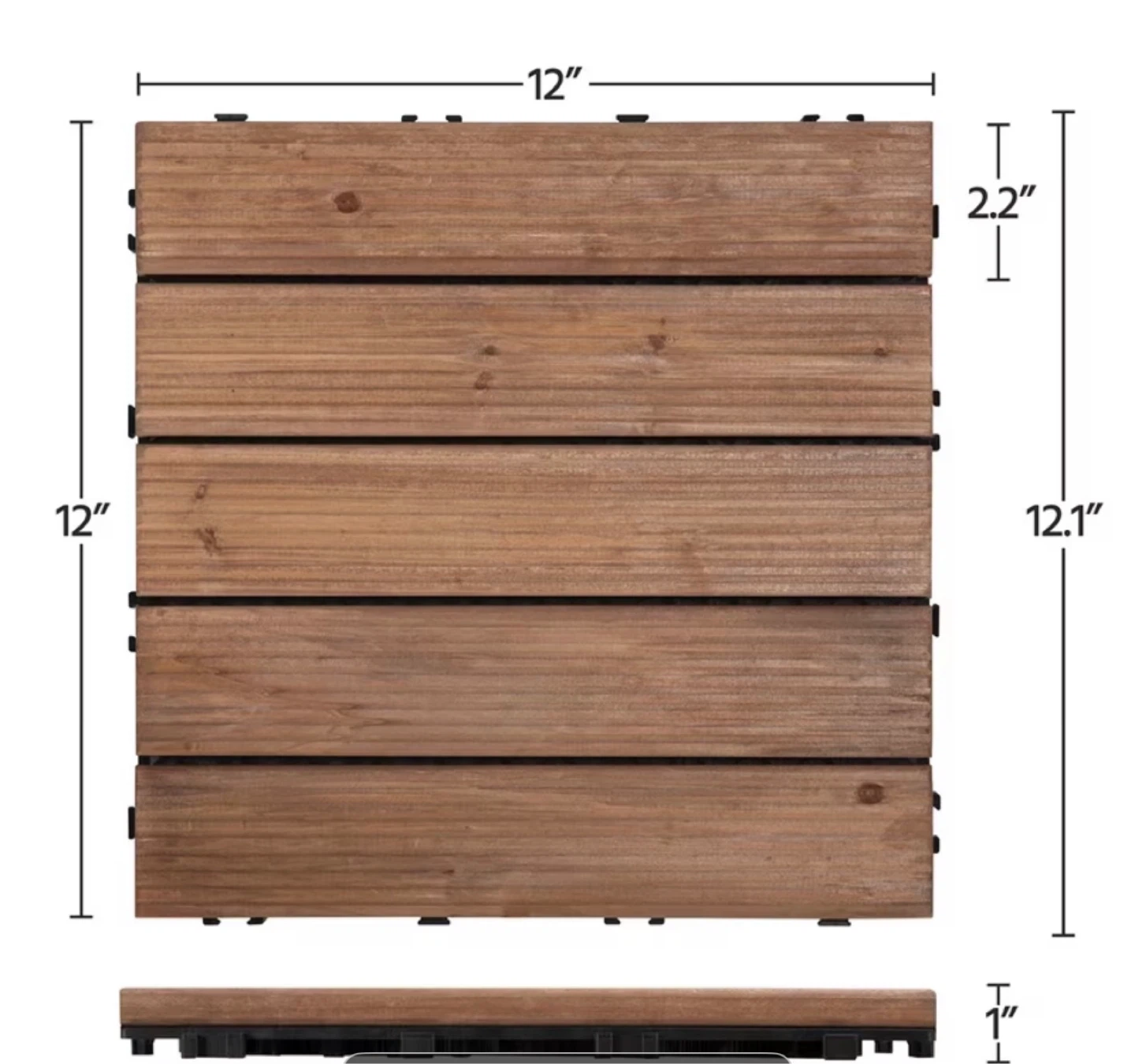 Wooden Deck Tiles (Pack of 20)