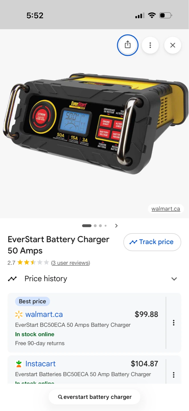 EverStart 50 Amps Battery Charger